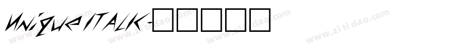 Unique ITALIC字体转换